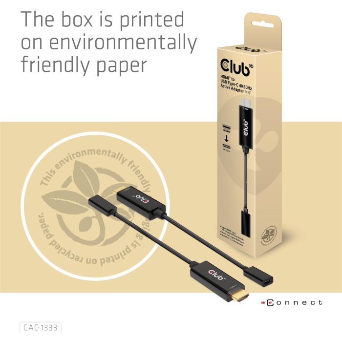 Club3D Adapter HDMI 2.0 > USB-C 4K60Hz aktiv St/Bu 7