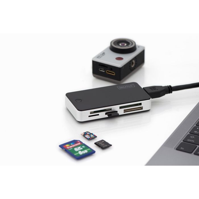 DIGITUS Card Reader USB3.0, extern, schwarz-silber 10