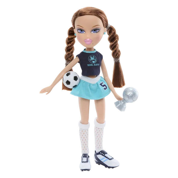 Bratz - Bratz Play Sportz Poupée Roxxi Footballeuse - Mannequin Sportif avec Accessoires - À partir de 6 ans