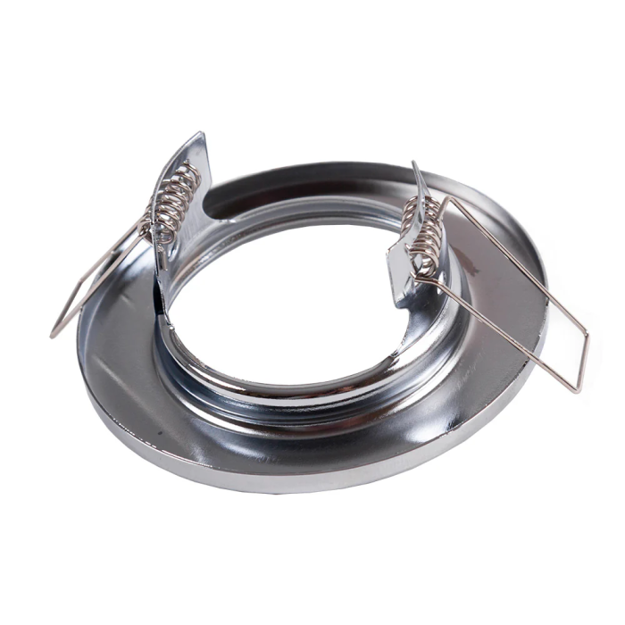 Aro Foco Downlight Circular Sara Acero 81mm Cromado 2