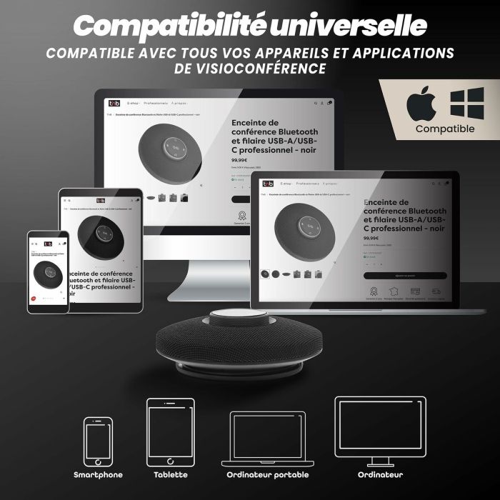 Haut-parleurs bluetooth portables T'NB CFSPEAKERBT Noir 5 Haut-parleurs bluetooth portables T'NB CFSPEAKERBT Noir 5