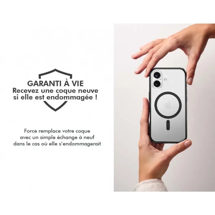 Force Case Coque FC Air Xtrem Frost MagSafe pour iPhone, Protection Premium Compatible MagSafe, Recyclée, Noir Force Case Coque FC Air Xtrem Frost MagSafe pour iPhone, Protection Premium Compatible MagSafe, Recyclée, Noir