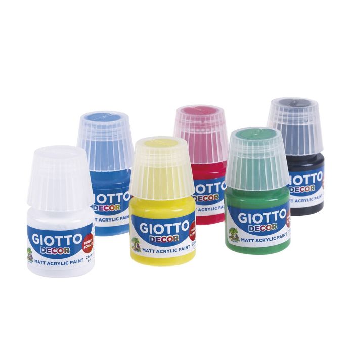 Gouache Giotto Decor Multicouleur Blanc 25 ml (6 Pièces) 1
