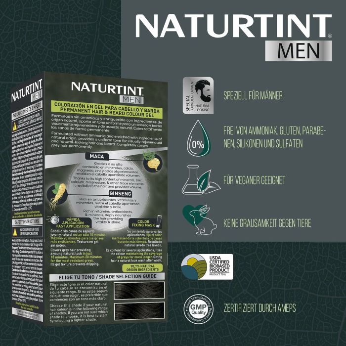 Teinture permanente Naturtint NATURTINT MEN 6-rubio oscuro 4 Teinture permanente Naturtint NATURTINT MEN 6-rubio oscuro 4