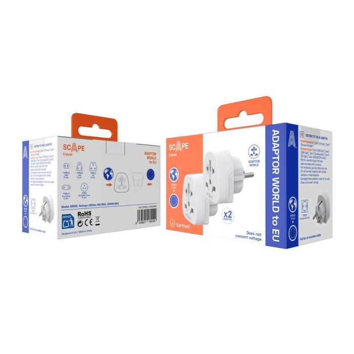 Multiprise Scape Travel 830DE (2PCS) Plastique 1