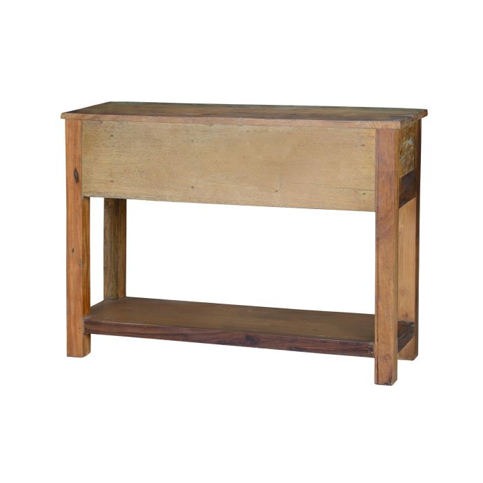 GINER Y COLOMER Console à 2 tiroirs en bois recyclé artisanal - Consola exclusiva - Multicolore - Dimensions 106x33x76 cm 5