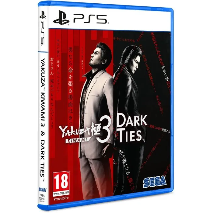 Sega Yakuza Kiwami 3 & Dark Ties - Double Pack - Jeu vidéo pour PlayStation 5 (PS5) Sega Yakuza Kiwami 3 & Dark Ties - Double Pack - Jeu vidéo pour PlayStation 5 (PS5)