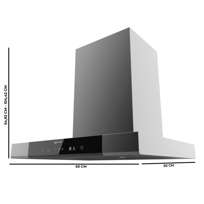 Hotte standard Cecotec Flux TT 609500 Slim Noir Acier 2 Hotte standard Cecotec Flux TT 609500 Slim Noir Acier 2