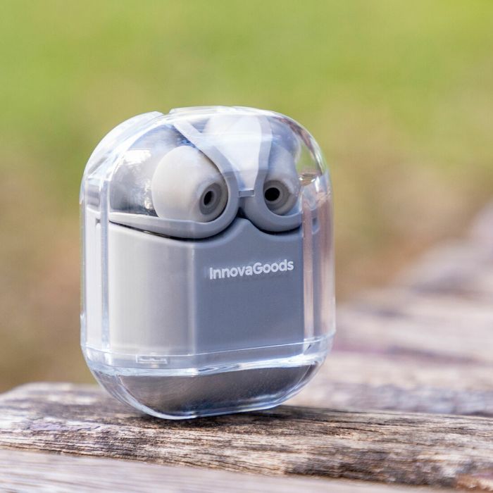 Écouteurs Sans Fil avec Étui de Charge Grey InnovaGoods 8 Écouteurs Sans Fil avec Étui de Charge Grey InnovaGoods 8