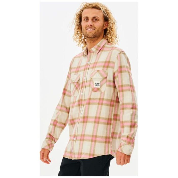Chemise à manches longues homme Rip Curl Salt Water Culture Beige (S) 2