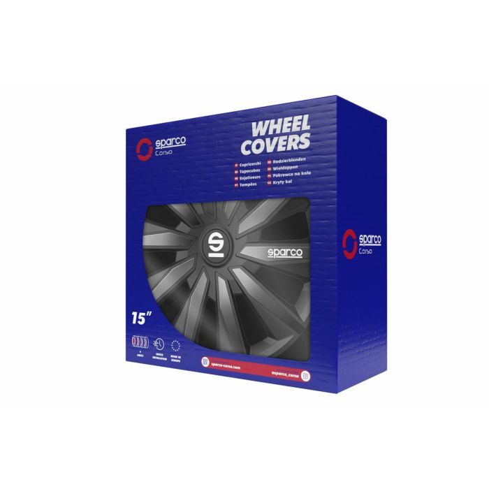 Enjoliveur Sparco Milano Noir/Gris 15" 4 Unités 2