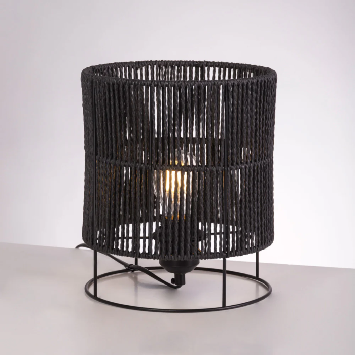 Lampe de Table "Bayamo" SKD-T1019 en Rotin, Style Naturel Boho-Chic 0