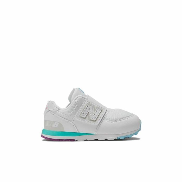 Chaussures de Sport pour Enfants New Balance 574 NEW-B HOOK LOOP Blanc 0 Chaussures de Sport pour Enfants New Balance 574 NEW-B HOOK LOOP Blanc 0