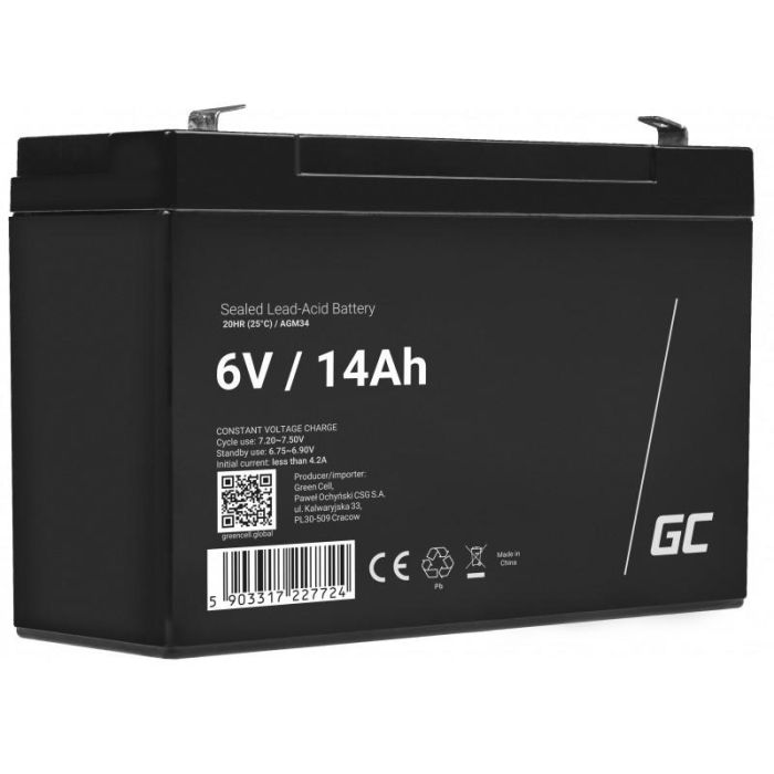 Green Cell Ersatzbatterie AGM34 6V/14Ah 0 Green Cell Ersatzbatterie AGM34 6V/14Ah 0