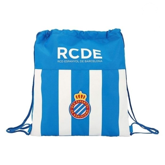 Sac à dos serré par des ficelles RCD Espanyol Bleu Blanc 35 x 40 cm