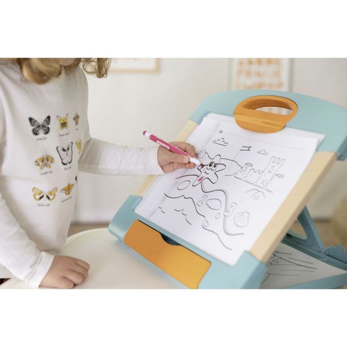 Tableau magique Smoby Magnetic modulo slate Blanc Bois 3