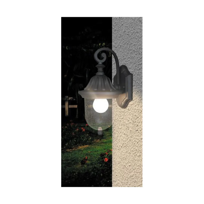 RABALUX Applique Extérieure Classique Sydney 1xE27 IP23 Noir Métal Verre Noir RAB-8387 2