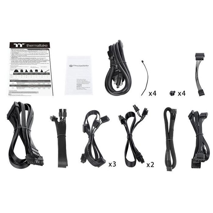 Thermaltake TTP-750AH3FSG-3 Alimentation PC 750W 80 PLUS Gold ATX 3.0 Entièrement Modulaire Ventilateur 140mm ARGB Noir