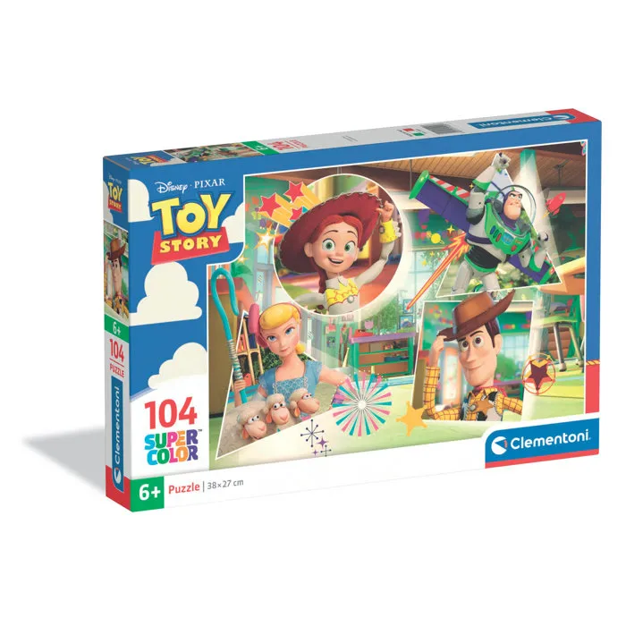 Clementoni - Puzzle 104 pièces Toy Story - 38 x 27 cm avec personnages captivants et couleurs vives pour enfants Clementoni - Puzzle 104 pièces Toy Story - 38 x 27 cm avec personnages captivants et couleurs vives pour enfants