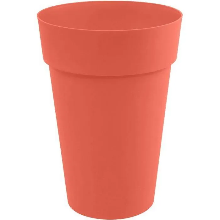 Eda Vase Haut Rond Toscane - Ø 46 cm x H. 65 cm - 67 Litres - Pour Intérieur et Extérieur - Traité Anti-UV et Gélif - Orange Terre Battue - Fabriqué en France Eda Vase Haut Rond Toscane - Ø 46 cm x H. 65 cm - 67 Litres - Pour Intérieur et Extérieur - Traité Anti-UV et Gélif - Orange Terre Battue - Fabriqué en France