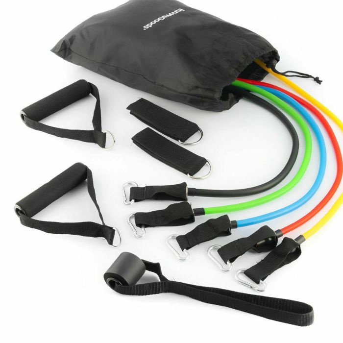 Pack Planche de Pompes Push-Up et Set de Bandes de Résistance avec Accessoires et Guide d´Entraînement InnovaGoods 32 Pack Planche de Pompes Push-Up et Set de Bandes de Résistance avec Accessoires et Guide d´Entraînement InnovaGoods 32