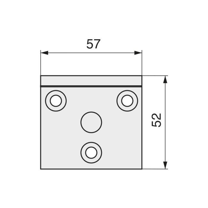 Placa Colgador Mueble Copla 54X50 Zincado Herrajes Alk (Set de 500) 1
