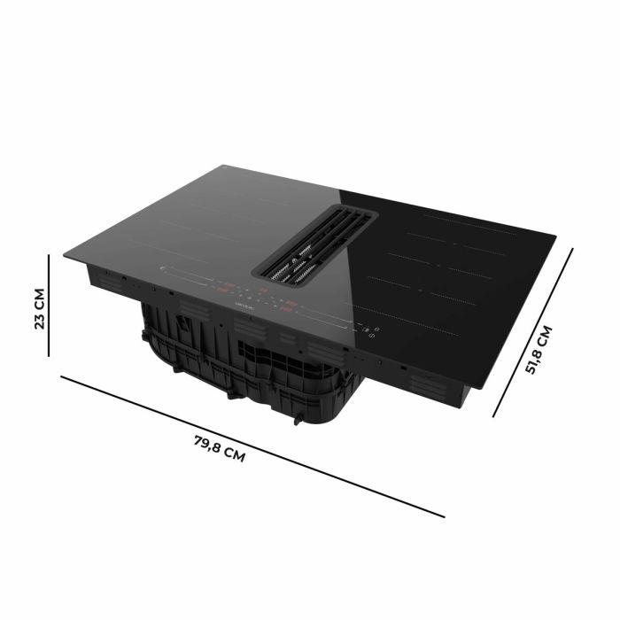 Plaque à induction avec extracteur intégré Cecotec Bolero Squad IH 4800 TotalFlex80 7400 W 2