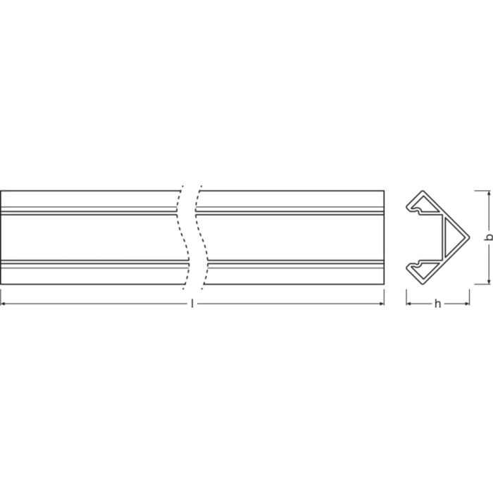 Ledvance LVE-4058075279308 PM06/E/18X18/12/1 1M Profilé LED 1