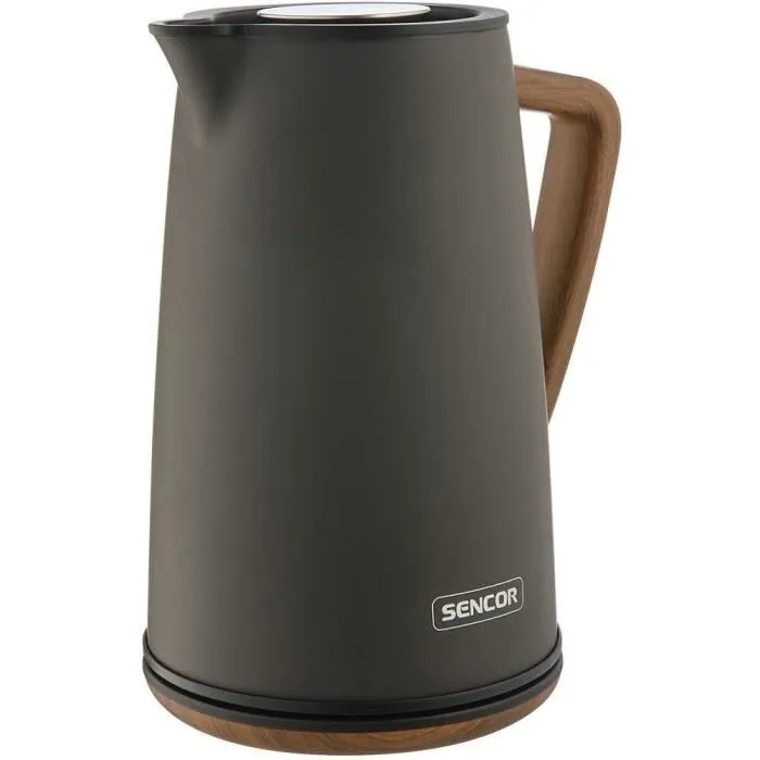Sencor SWK 2727MB - Bouilloire électrique 1,7 litre en acier inoxydable 304, 2200 W avec arrêt automatique, ébullition à sec et base 360° Sencor SWK 2727MB - Bouilloire électrique 1,7 litre en acier inoxydable 304, 2200 W avec arrêt automatique, ébullition à sec et base 360°