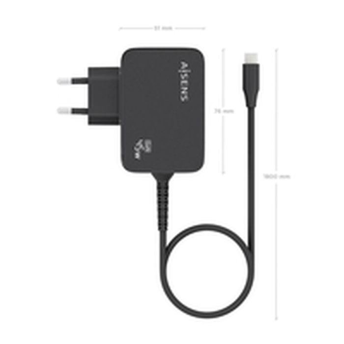 Chargeur mural Aisens ASCH-1PD45WL032-BK Noir 45 W (1 Unité) 3