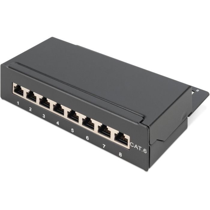 DIGITUS Patchpanel 1HE 8-Port Cat6 geschirmt schwarz 0 DIGITUS Patchpanel 1HE 8-Port Cat6 geschirmt schwarz 0