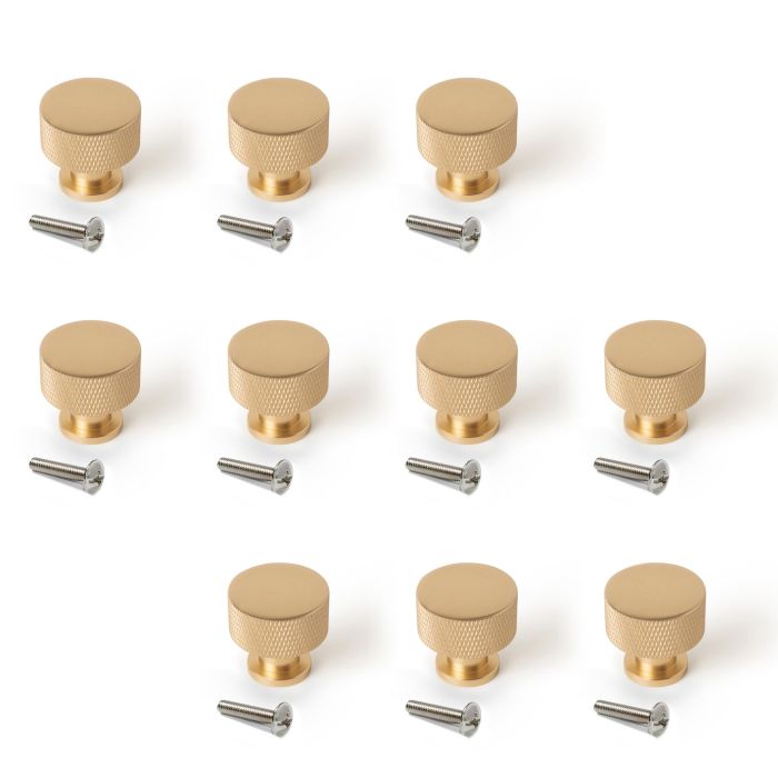 Emuca Lot de 10 boutons pour meubles Argos, diamètre 30mm, Aluminium, Or 0 Emuca Lot de 10 boutons pour meubles Argos, diamètre 30mm, Aluminium, Or 0