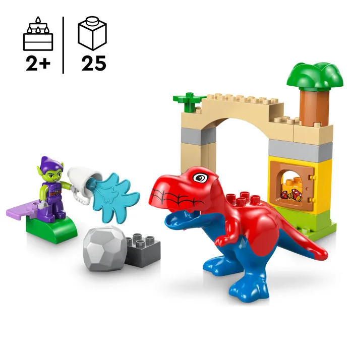LEGO DUPLO Marvel 10463 Set de Construction 25 Pièces Spidey-Rex contre le Bouffon Vert, Jouet pour Enfants Dès 2 Ans