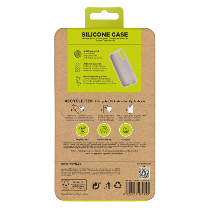 Protection pour téléphone portable Muvit for Change iPhone 16 Nude 1