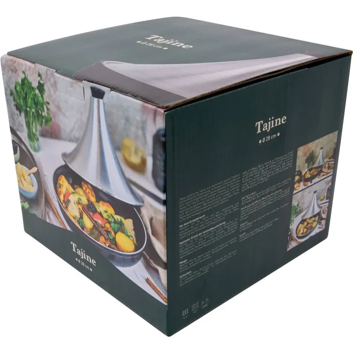 Cosy & Trendy - Tajine en aluminium Ø 28 cm Gris Noir - Pour tous feux (induction) - Récipient de cuisson traditionnel