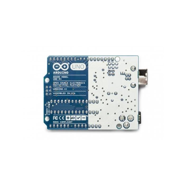 Arduino Uno Rev3 - Carte de développement avec microcontrôleur ATmega328, entrée 7-12V, 14 E/S digitales, 6 entrées analogiques et port USB