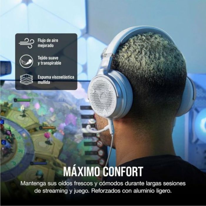 Casques avec Microphone Corsair Blanc 2
