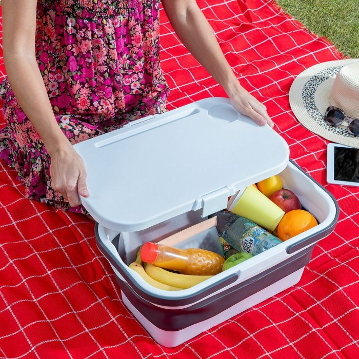 Panier de Pique-nique Pliable avec Couvercle-table Pickning InnovaGoods 7 Panier de Pique-nique Pliable avec Couvercle-table Pickning InnovaGoods 7