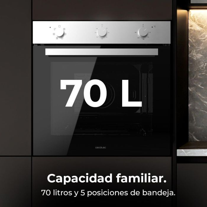 Four Multifonction Cecotec Bolero Hexa Inox 2800W 70L Minuteur et Vapeur 7 Four Multifonction Cecotec Bolero Hexa Inox 2800W 70L Minuteur et Vapeur 7