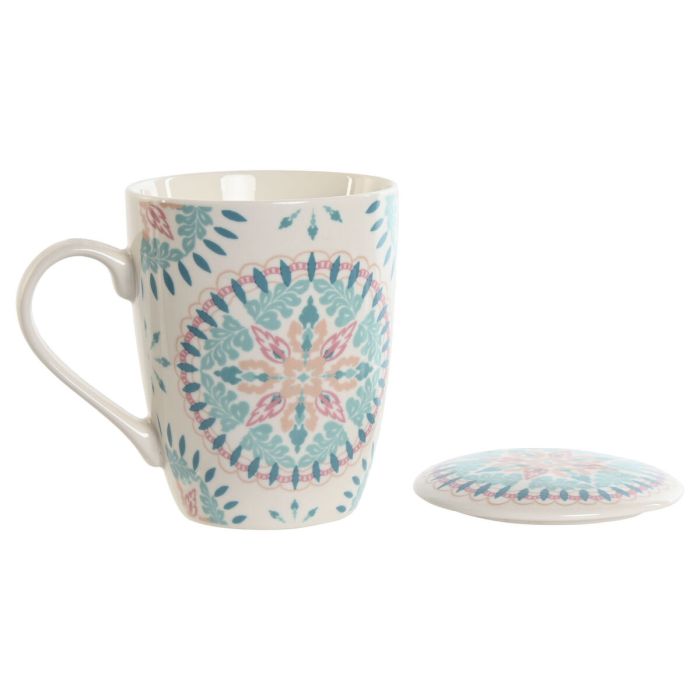 Tasse avec filtre pour infusions Home ESPRIT Bleu Blanc Turquoise méditerranéen 340 ml (2 Unités) 4 Tasse avec filtre pour infusions Home ESPRIT Bleu Blanc Turquoise méditerranéen 340 ml (2 Unités) 4
