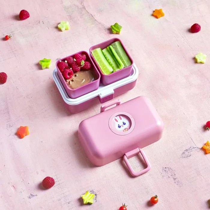 Monbento - Lunch Box Enfant 3 Compartiments Sans BPA MB Tresor Rose Blush - Boîte repas micro-ondable 0.8 L personnalisable Monbento - Lunch Box Enfant 3 Compartiments Sans BPA MB Tresor Rose Blush - Boîte repas micro-ondable 0.8 L personnalisable
