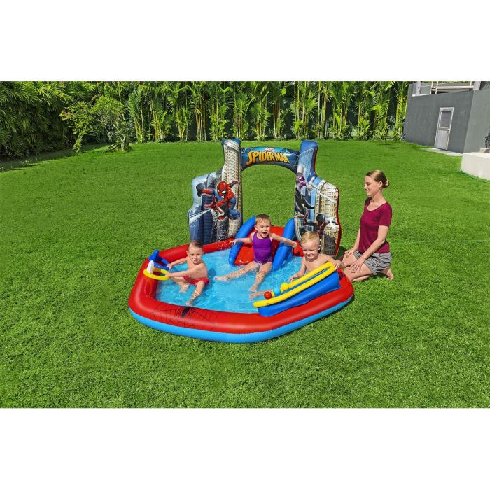 Bestway Piscine Gonflable Aire de Jeux Spiderman 211x206x127 cm +2 Ans Jardin 98793 14