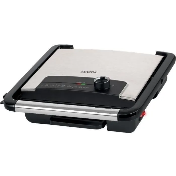 Sencor SBG 3710SS - Grill électrique antiadhésif de 29.8 x 26.8 cm, puissance 2000 W, 3 niveaux de température, avec bac d'égouttage amovible Sencor SBG 3710SS - Grill électrique antiadhésif de 29.8 x 26.8 cm, puissance 2000 W, 3 niveaux de température, avec bac d'égouttage amovible