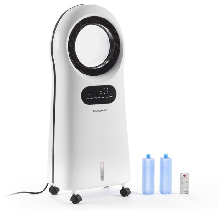 Climatiseur d'Évaporation Ioniseur Sans Lame avec LED Evareer InnovaGoods 2 Climatiseur d'Évaporation Ioniseur Sans Lame avec LED Evareer InnovaGoods 2