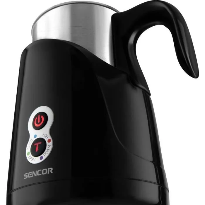 Sencor SMF 4000BK Mousseur à Lait 4 Modes Automatiques pour Cappuccino et Latte - Corps Inox, Technologie Induction Sencor SMF 4000BK Mousseur à Lait 4 Modes Automatiques pour Cappuccino et Latte - Corps Inox, Technologie Induction