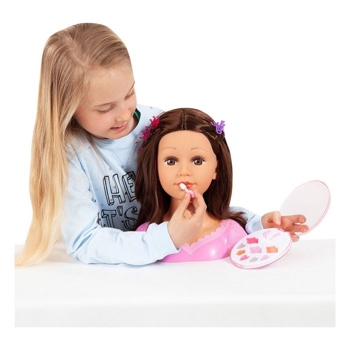 Buste Reig Charlene Super Model Coiffure et maquillage Perruque brune 4