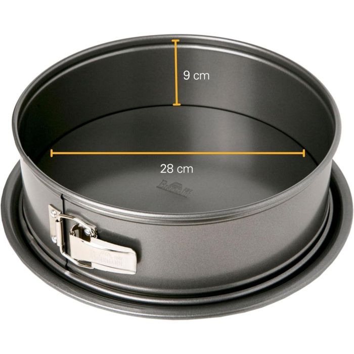 Moule a fond amovible  - BIRKMANN - EASY BAKING - Acier carbone - Anti adhésif - 28 x 28 x 9 cm 2