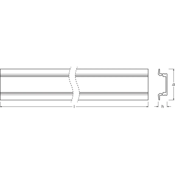 Ledvance PF03/UW/25X7/12/1 1M Profil Plano Tiras LED pour éclairage intérieur général, profil bas, montage rapide 1