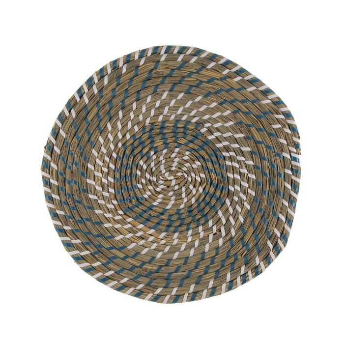 Dessous de plat Versa Bleu Blanc Textile Jacinthe d'eau 38 cm