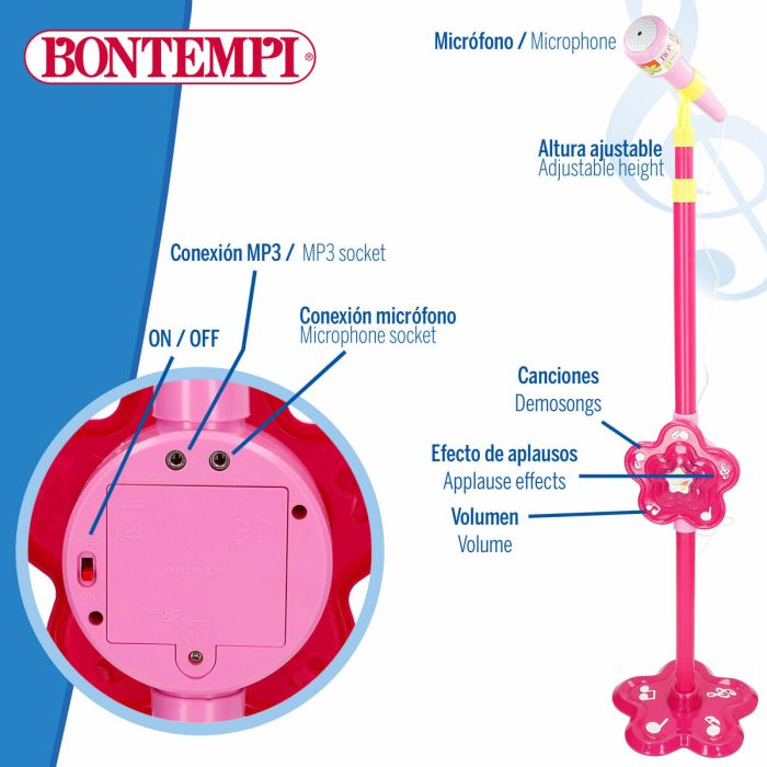 Microphone jouet Bontempi 20 x 105 x 20 cm (6 Unités) 1 Microphone jouet Bontempi 20 x 105 x 20 cm (6 Unités) 1